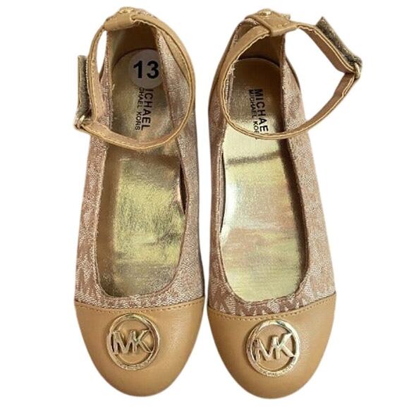Michael Michael Kors Girl's Tan Beige Dress Casual US 13 Christabel Ankle Buckle - Picture 5 of 8